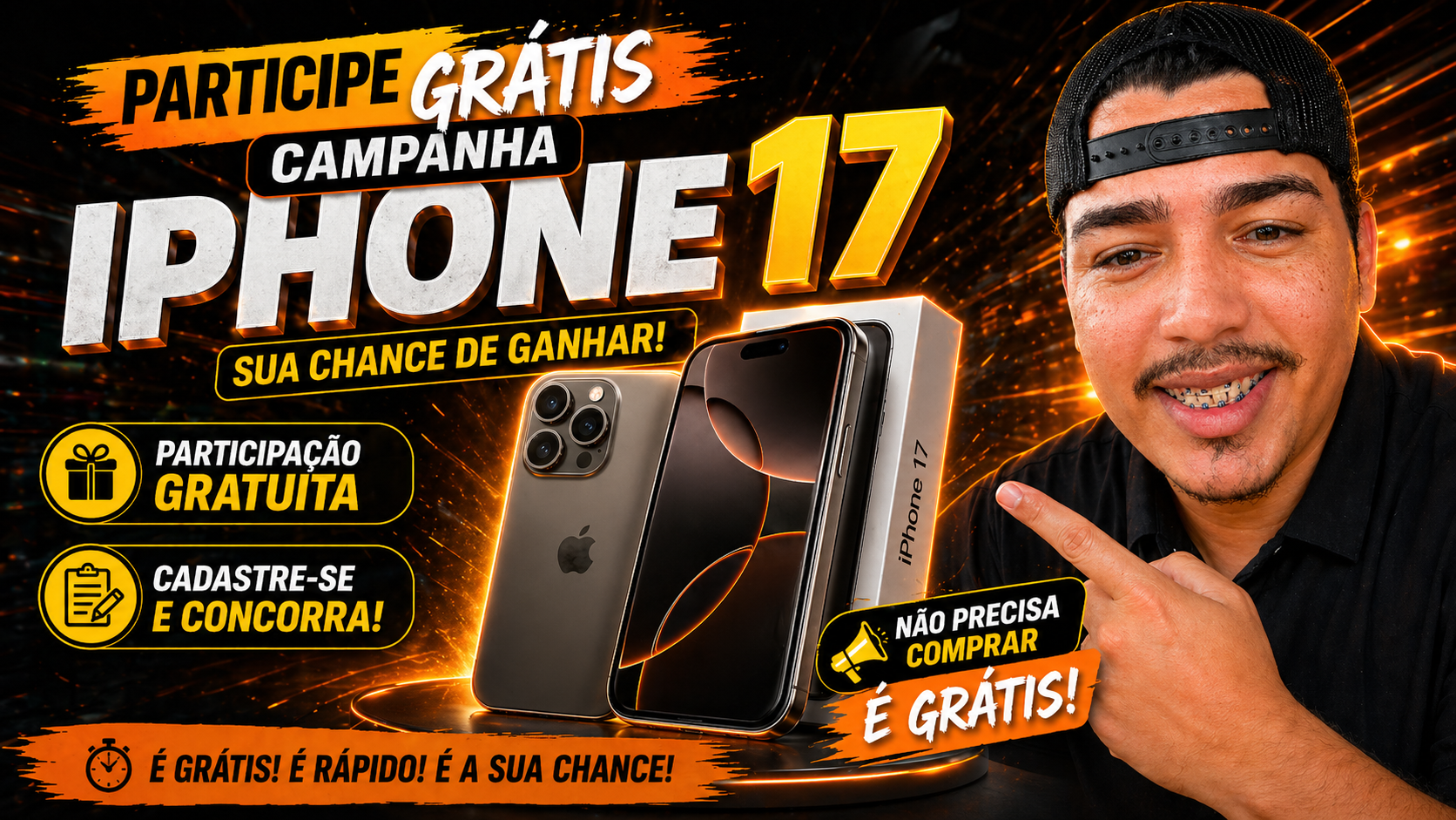 iPhone 17 com o Victor: participe agora e descubra como levar o seu totalmente grátis