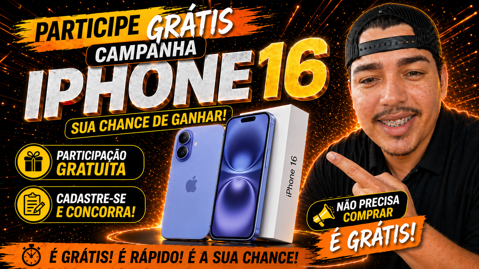 Como Participar do Sorteio do iPhone 16 de Graça