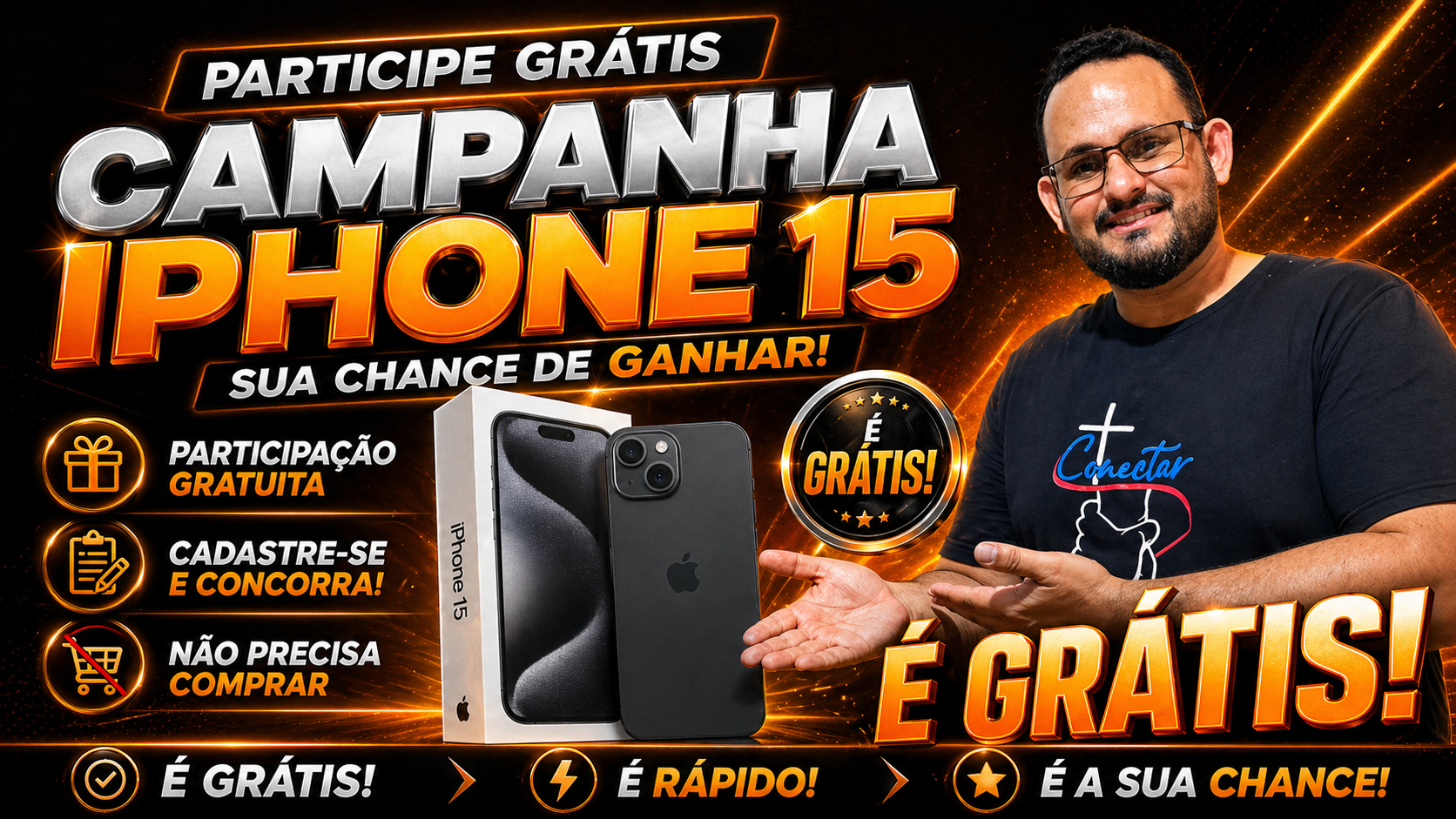 Participe do Sorteio para Ganhar um iPhone 15 com o Marlon oficial!