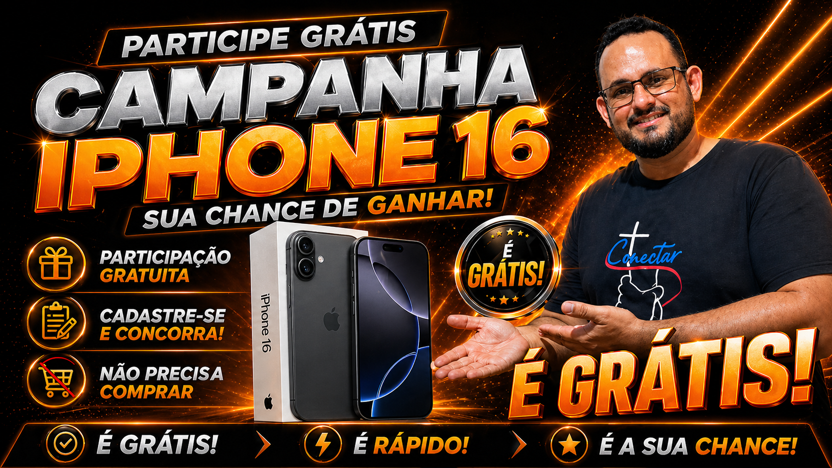 Participe da Campanha e Ganhe um iPhone 16 de Graça