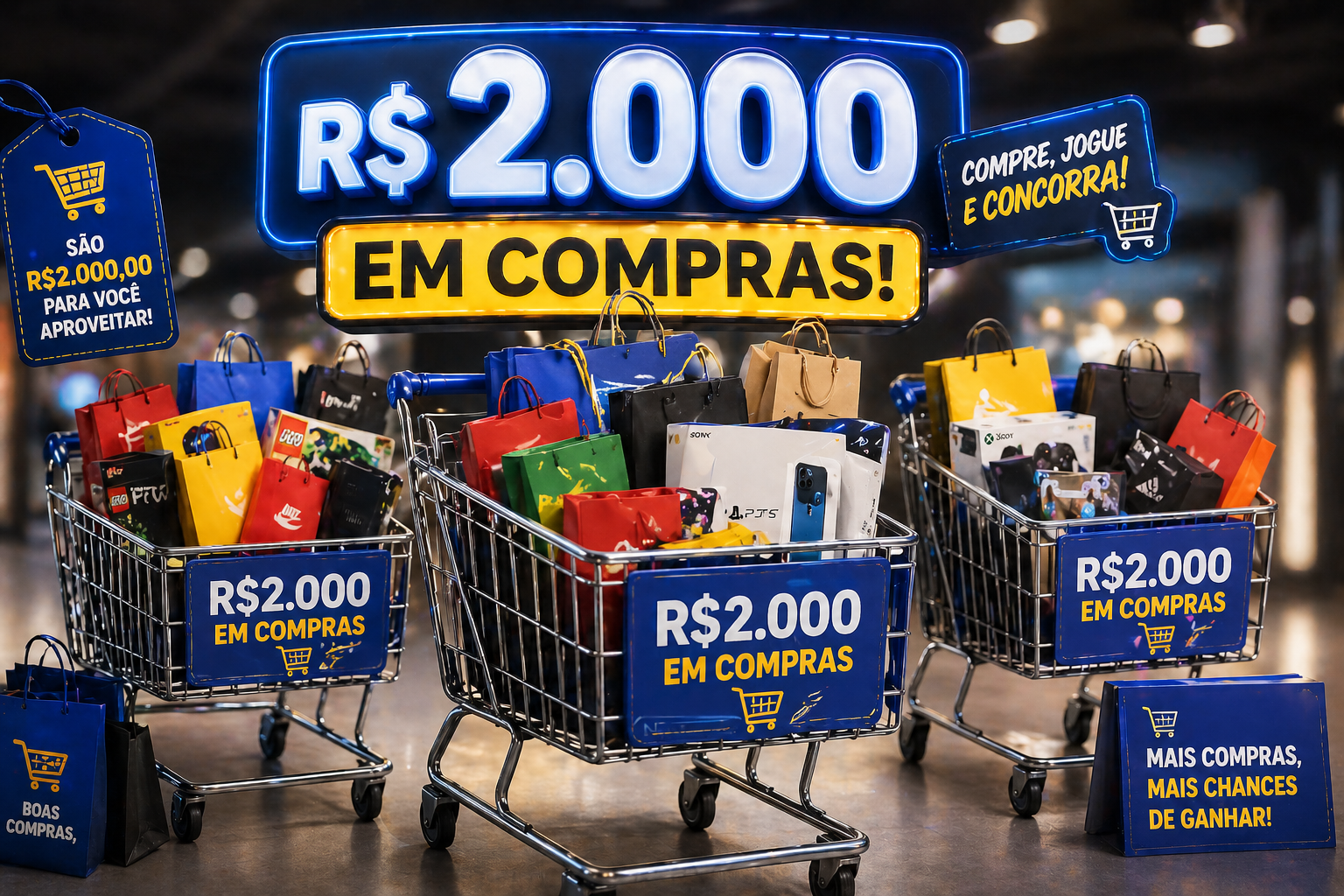 Participe do Sorteio de 2 Mil Reais em Compras do Projeto Cifra do Bem