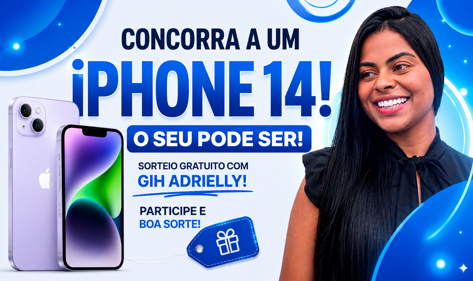 Participe do Sorteio de iPhone 14 com GIH Adrielly
