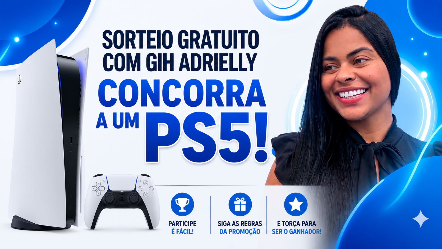 Como Participar do Sorteio de um PS5 com GIH Adrielly