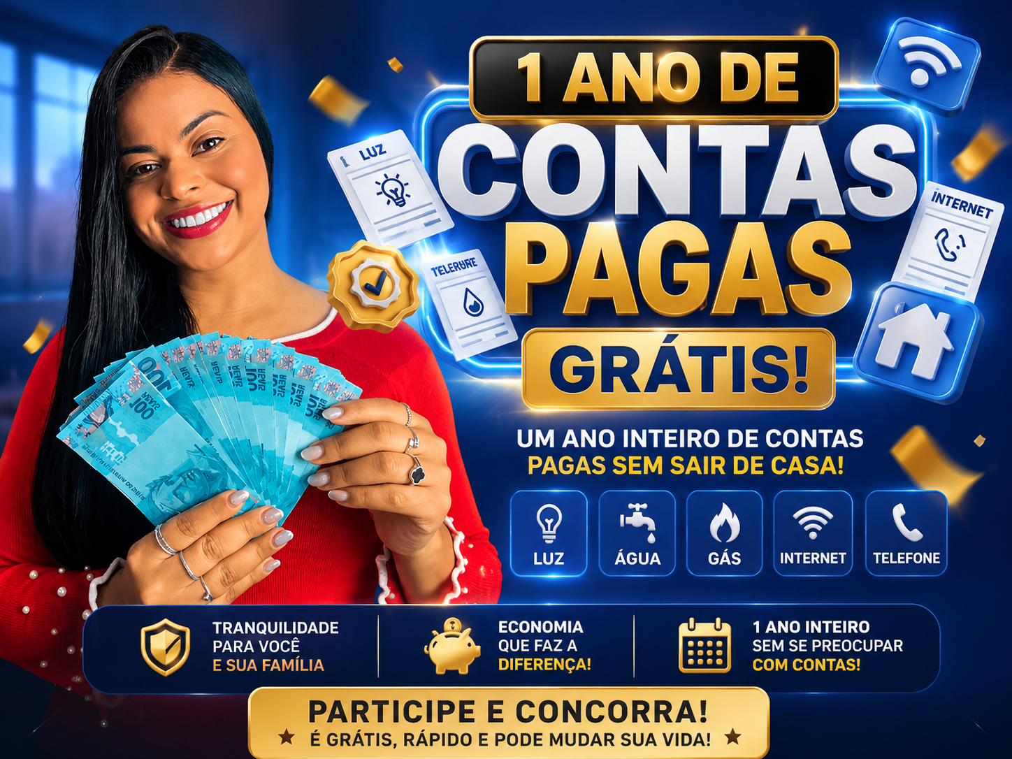 Participe do Sorteio de Contas Pagas por um Ano com Gih Adrielly