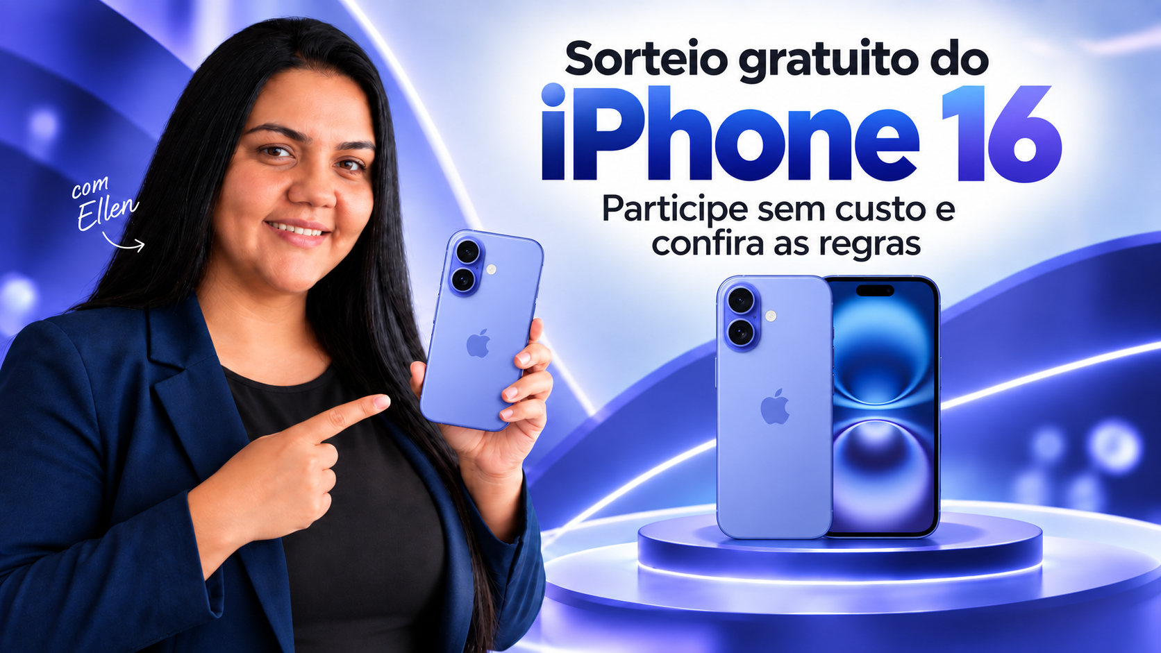 Como Participar de Sorteios Online de iPhone 16 com Ellen e Cifra do Bem
